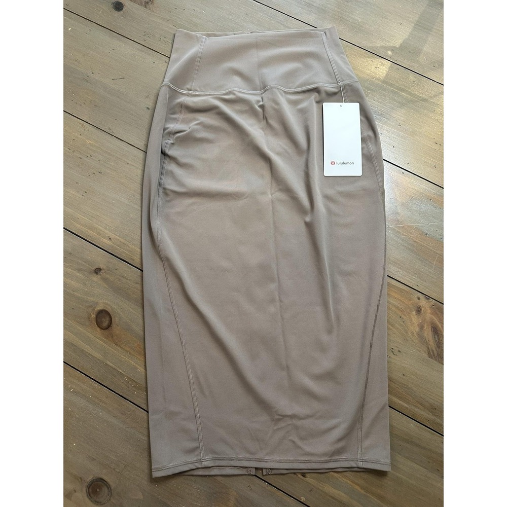 lululemon athletica midi skirt in taupe